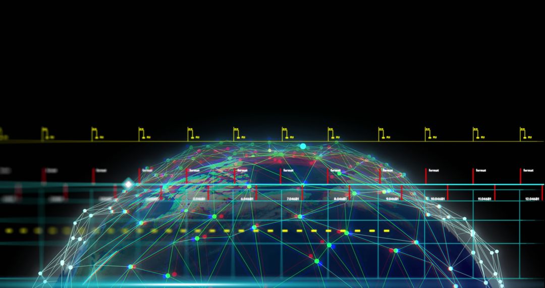 Digital Globe with Financial Data Connections and Global Networking