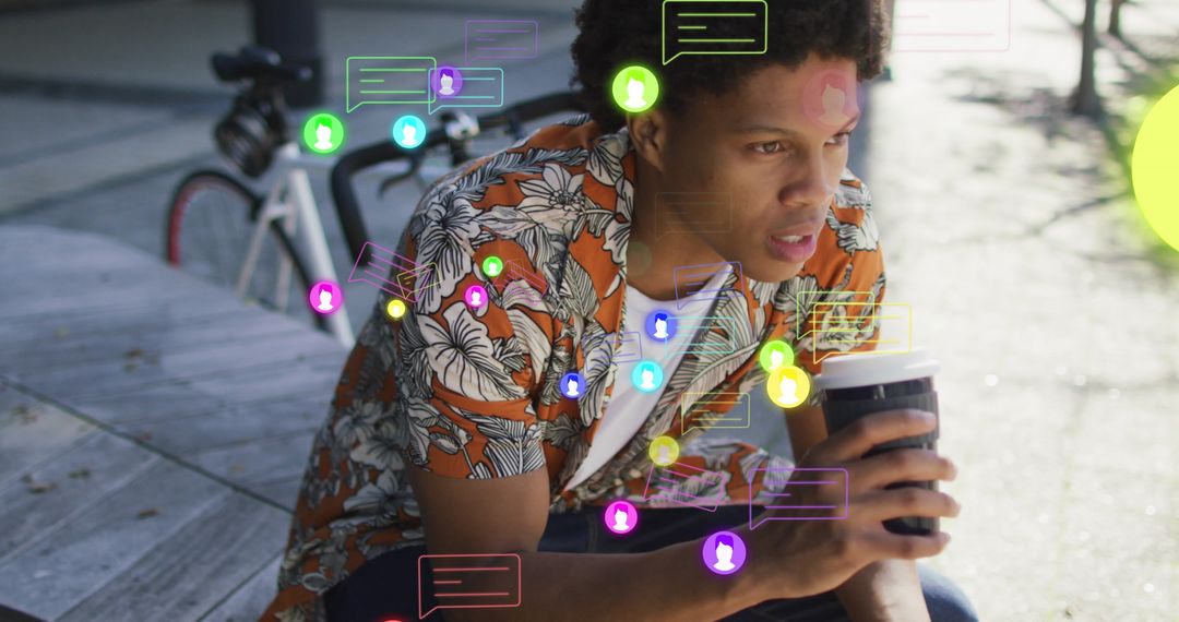 Digital Engagement Concept with Man and Smartphone