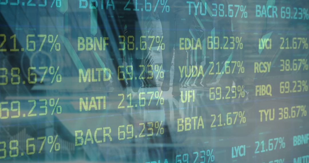 City Overlay with Financial Data for Global Trading Concept