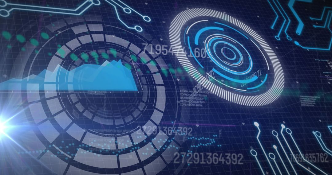 Abstract Future Interface with Data Visualizations