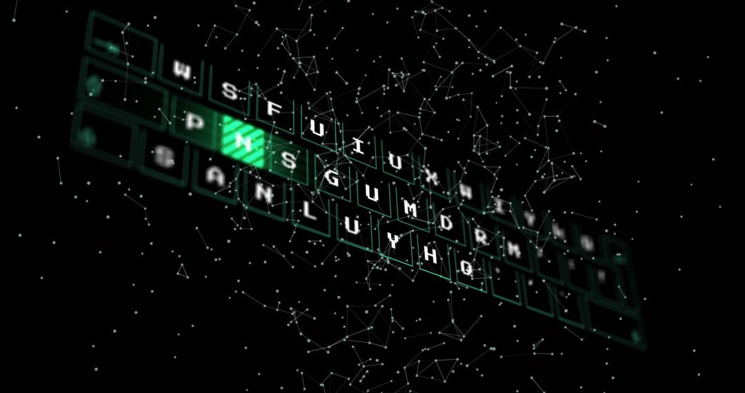 Futuristic Data Matrix with Network Connections