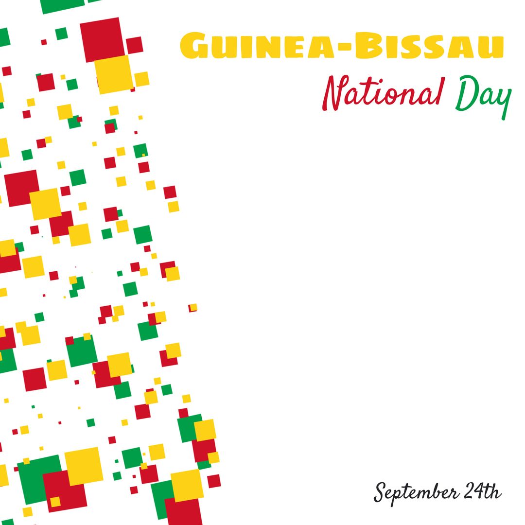 Guinea-Bissau National Day Abstract Colorful Banner