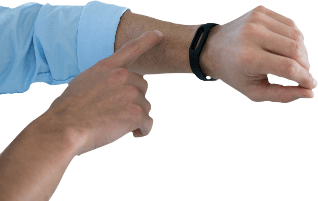 Transparent Hands Using Smart Fitness Band for Activity Tracking