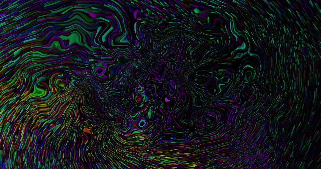 Abstract Rainbow Metallic Liquid Texture with Flowing Patterns