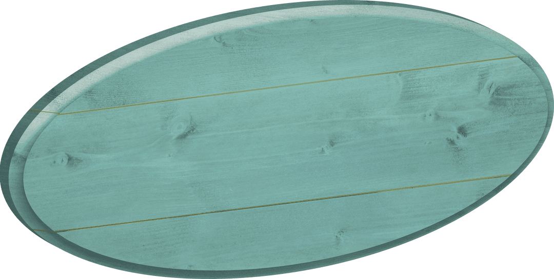 Blue Wooden Signboard on Transparent Background for Advertising