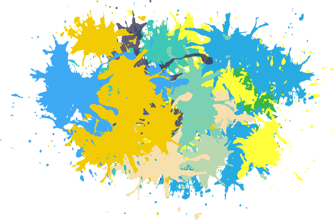 Colorful Splashes Transparent Background Illustration