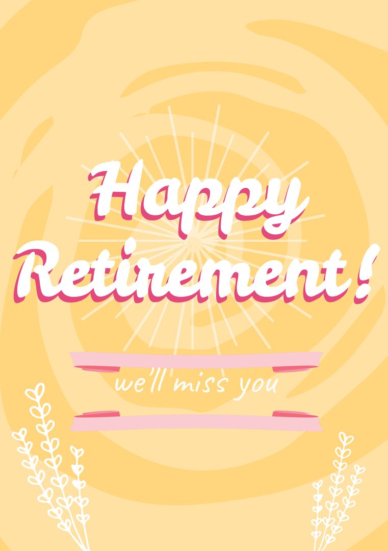 Bright Retirement Card with Heartfelt Message