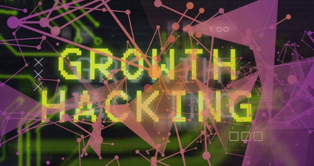 Creative Growth Hacking Concept on Digital Interface