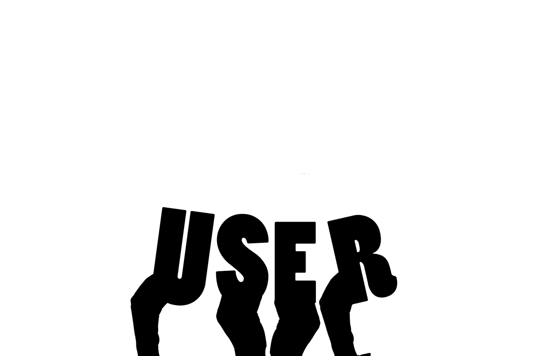 Transparent Hand Silhouette Holding 'User' Text Vector