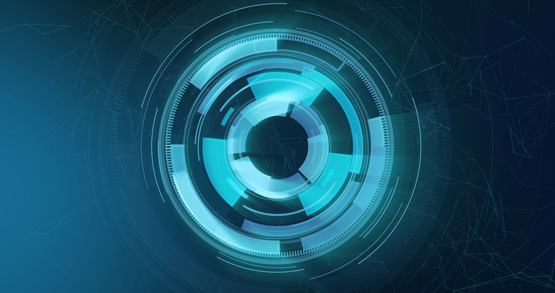 Futuristic Digital Interface Concept on a Blue Background