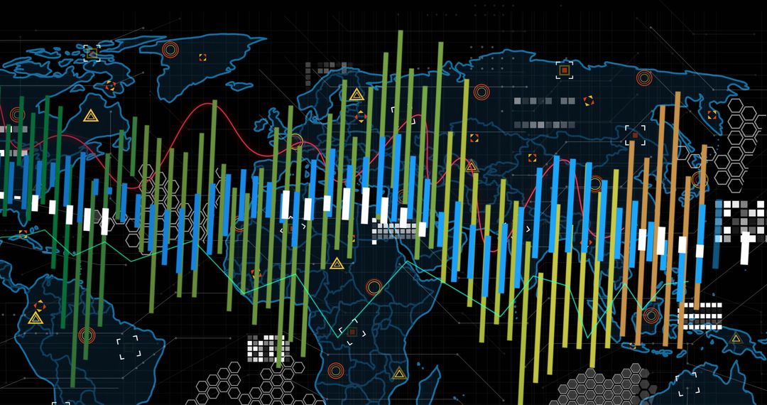 Global Financial Data Analysis on World Map