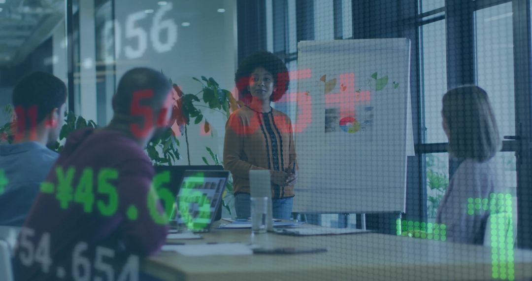 Business Presentation with Stock Market Projections