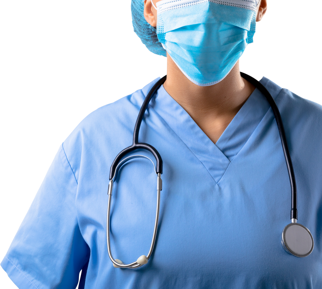 Transparent Image of Medical Professional Wearing Face Mask and Stethoscope - Download Free Stock Images Pikwizard.com