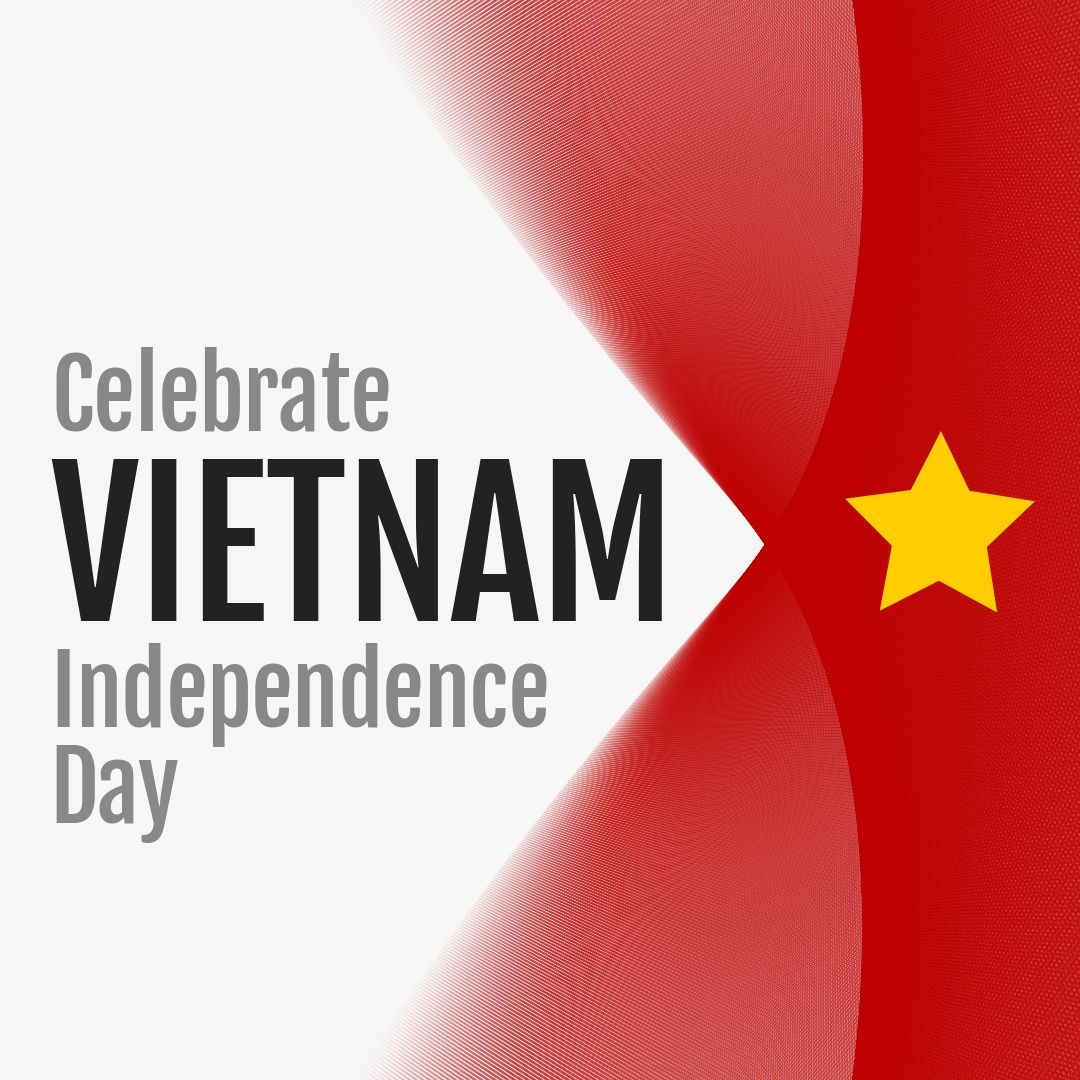 Vietnam Independence Day Celebration with Patriotic Yellow Star - Download Free Stock Templates Pikwizard.com