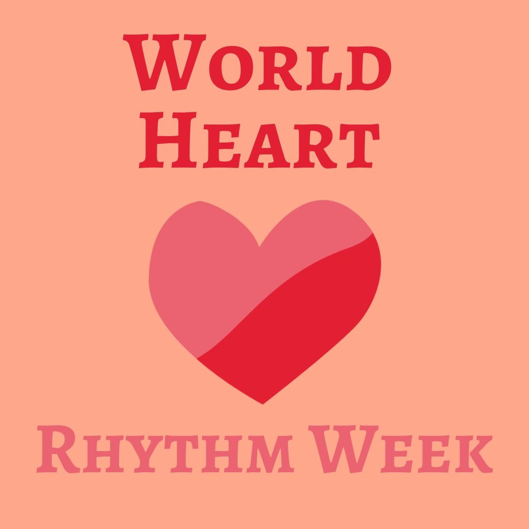 World Heart Rhythm Week Banner with Heart Shape on Colored Background - Download Free Stock Templates Pikwizard.com