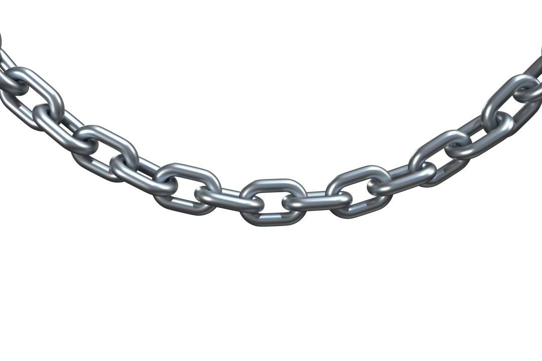 3D Shiny Metallic Chain on Transparent Background - Download Free Stock Images Pikwizard.com