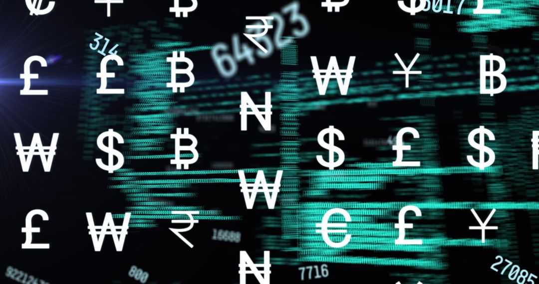 Multiple Currency Symbols Over Digital Financial Data Streams - Free Images, Stock Photos and Pictures on Pikwizard.com