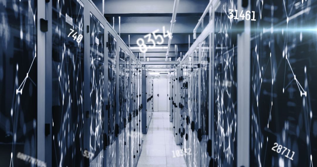 Dynamic Cybersecurity Data Flow in Modern Server Room