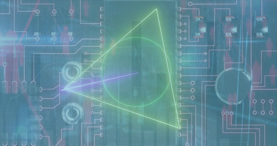 Abstract Cityscape Illustrates Technology and Finance