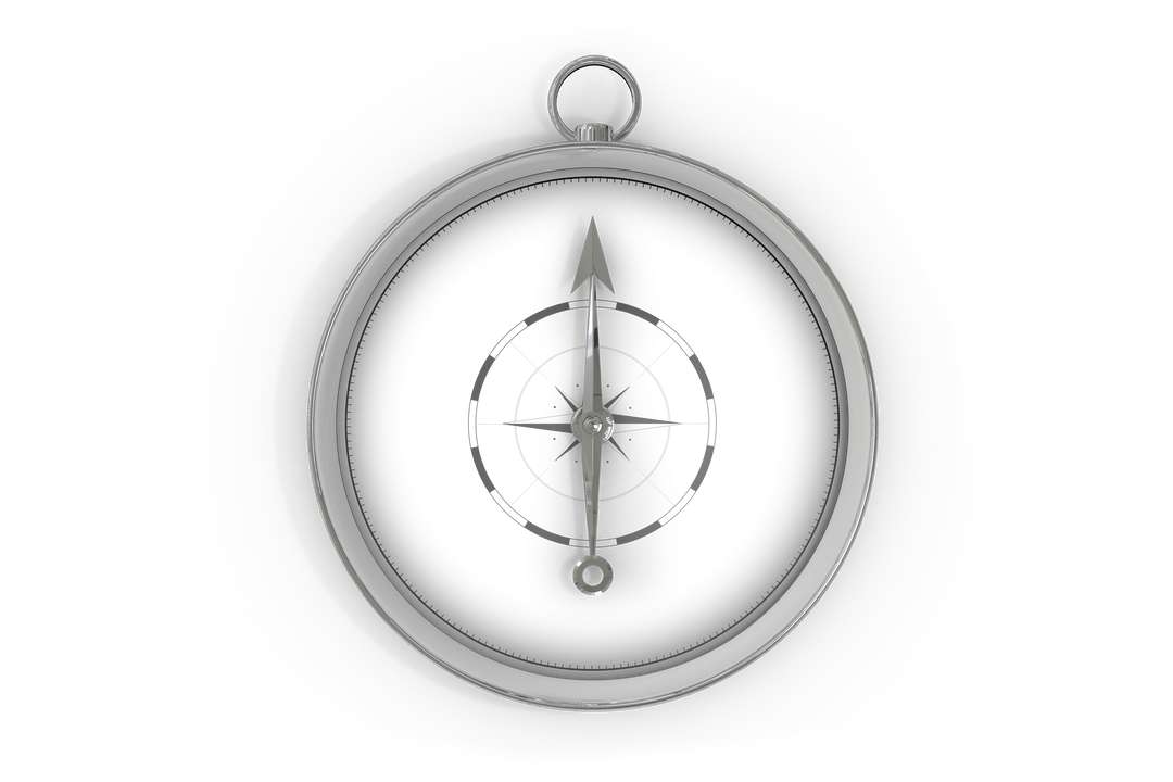 Silver compass illustration on transparent background, isolated vector for travel design - Download Free Stock Images Pikwizard.com