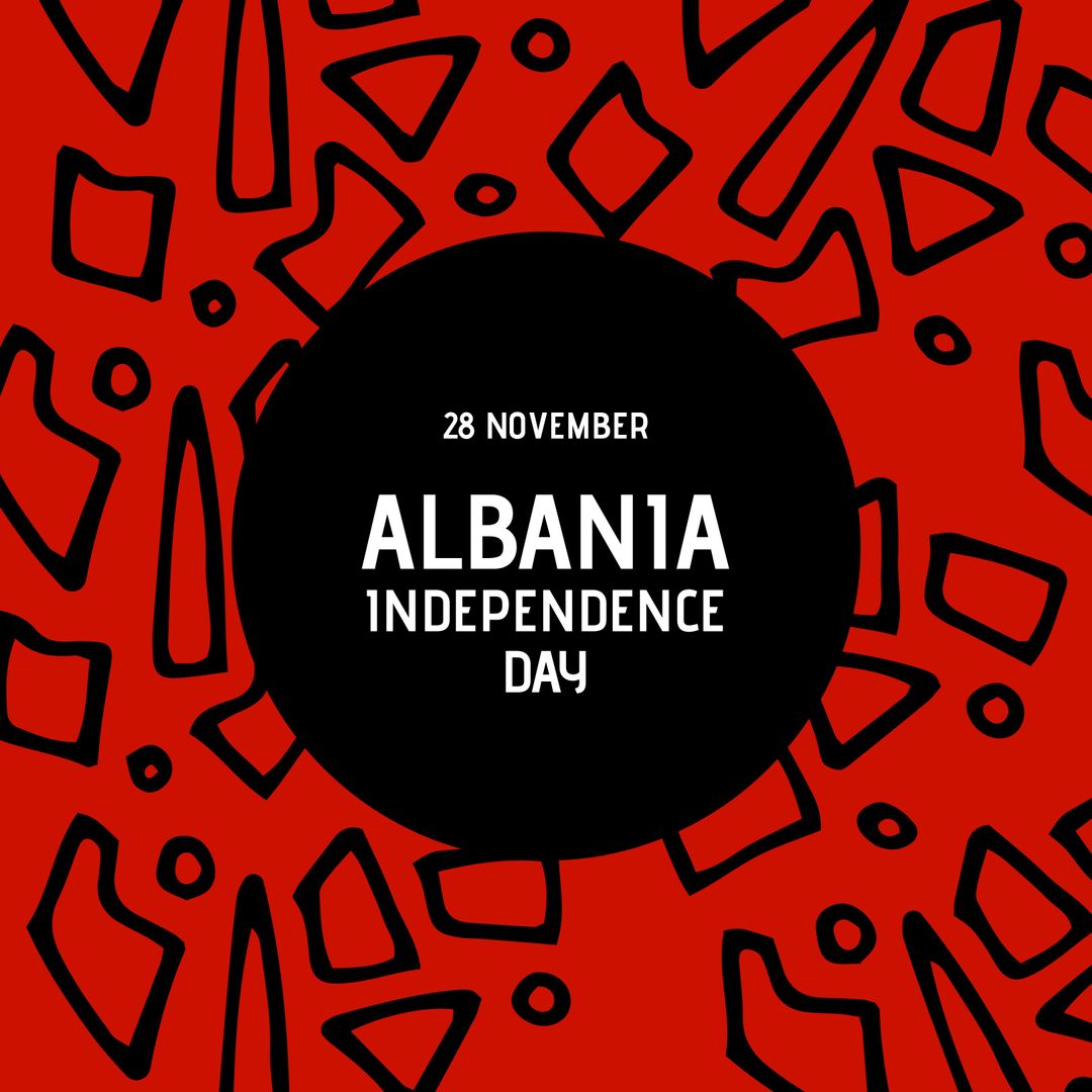 Albania Independence Day Celebration Graphic Design