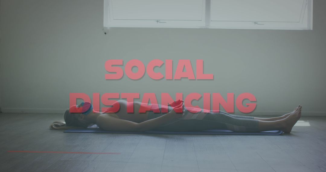 Woman Practicing Meditation for Social Distancing Well-being