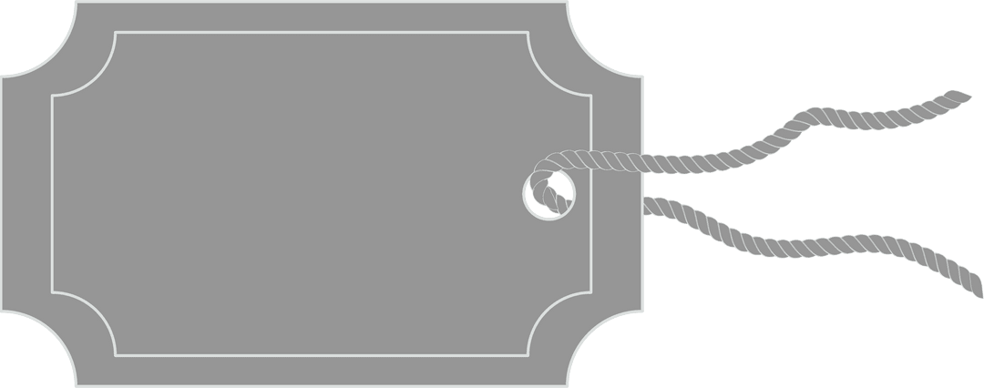 Transparent Grey Label with Copy Space and Rope Detail