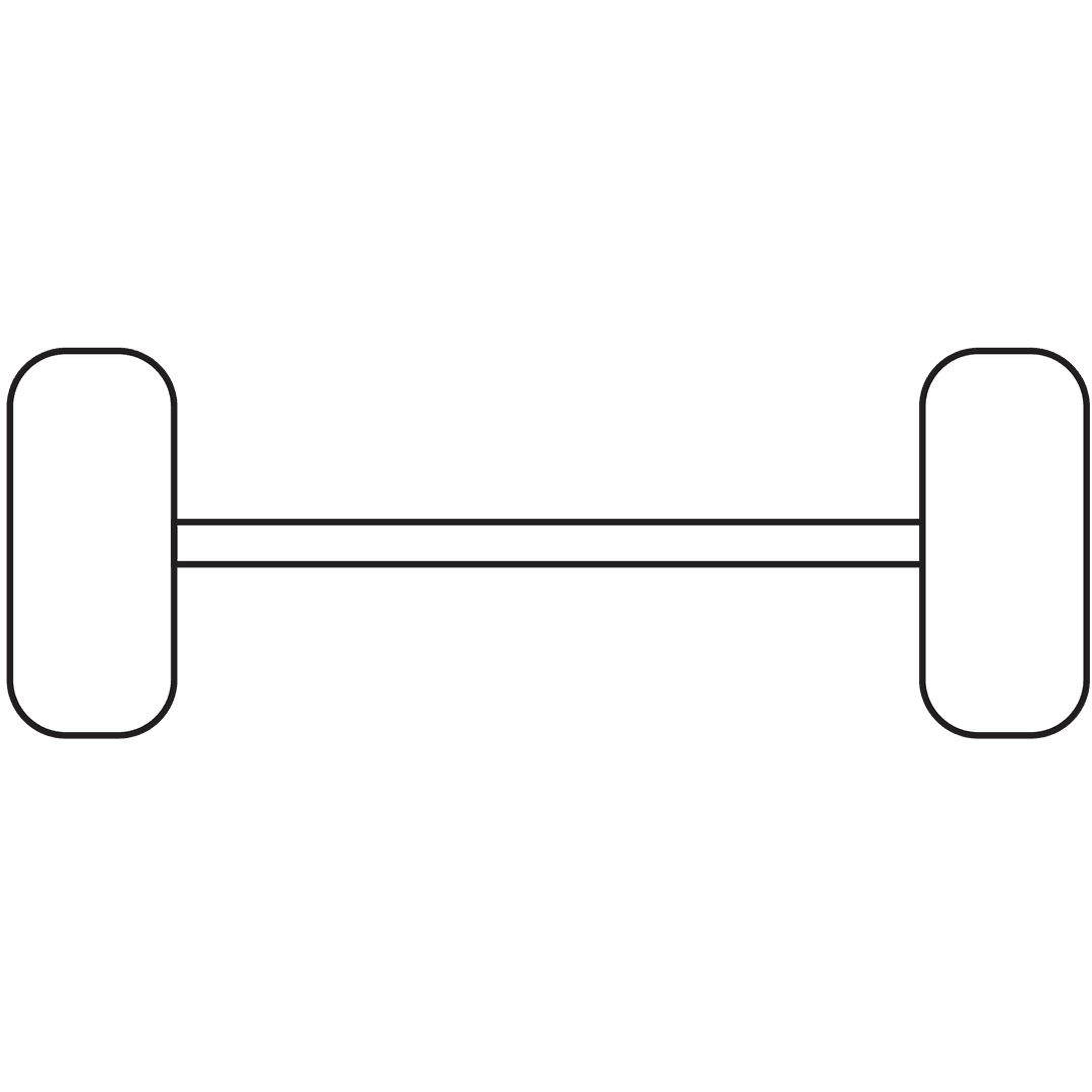 Abstract Dumbbell Icon on Transparent Background