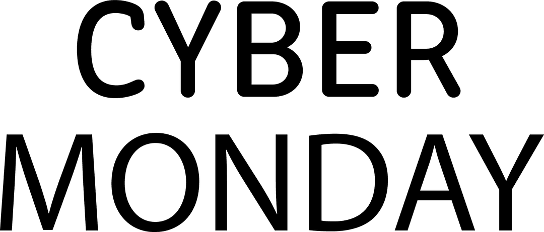 Transparent Cyber Monday Sale Sign With Digital Elements