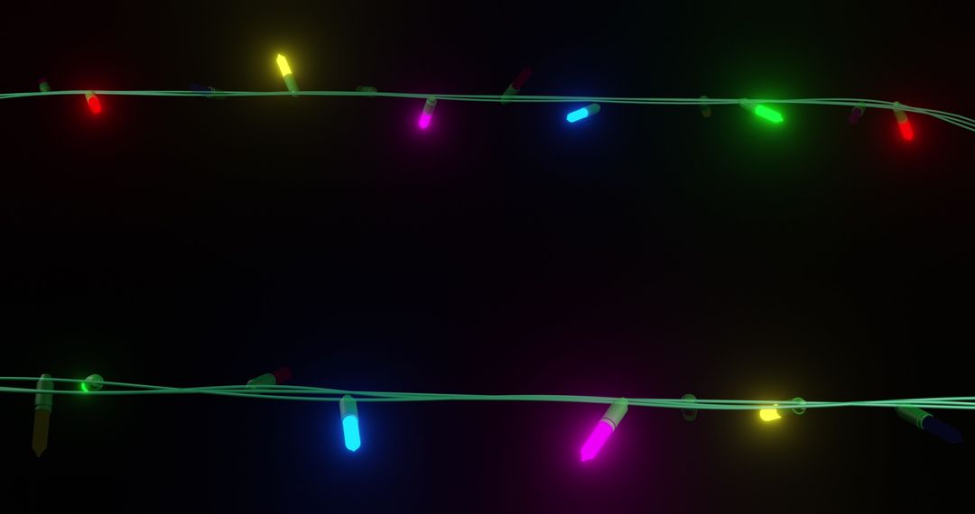 Vibrant Multicolored Christmas String Lights on Dark Background - Free Images, Stock Photos and Pictures on Pikwizard.com