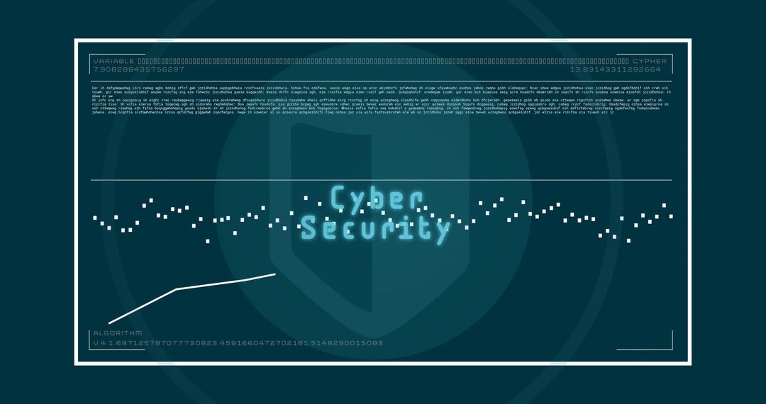Futuristic Cyber Security Digital Data Interface with Shield