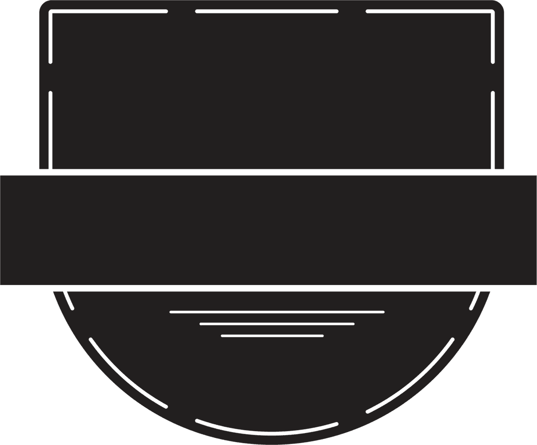 Black badge template with transparent background design