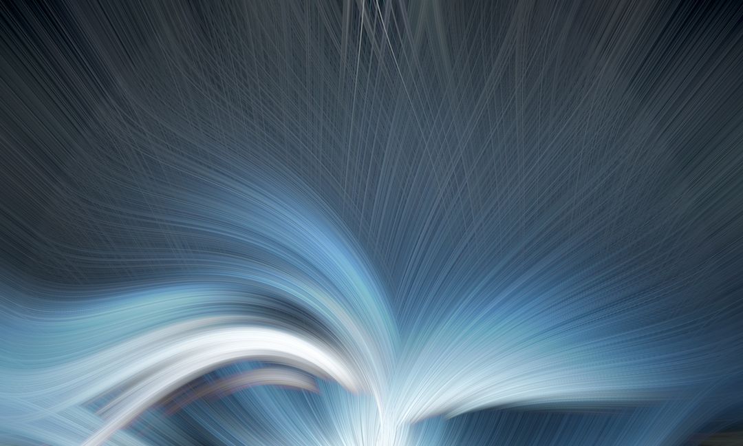 Abstract Blue Wave Patterns with Light Streaks