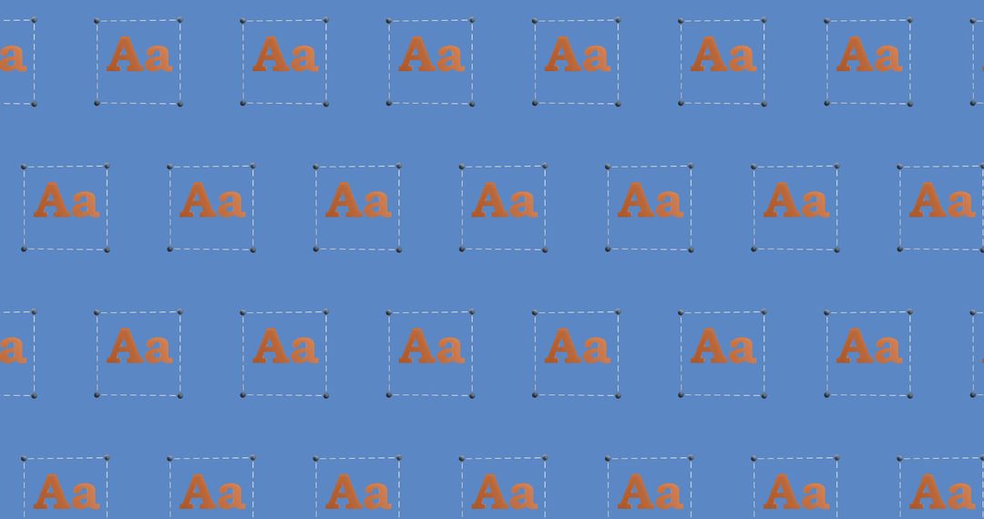 Dynamic Letter Pattern Movement on Blue Background