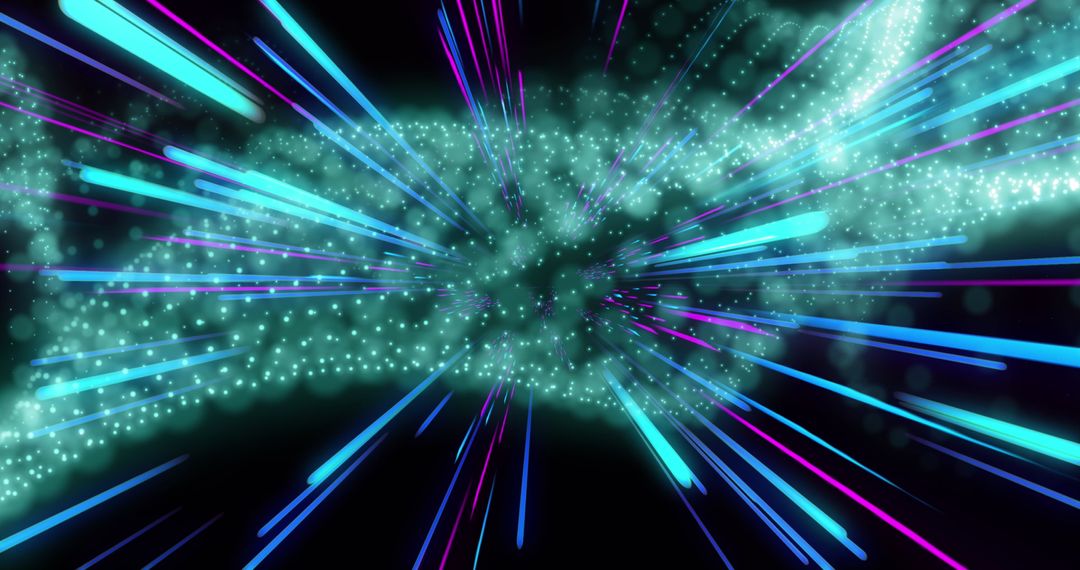 Digital Data Streams with Neon Light Connections