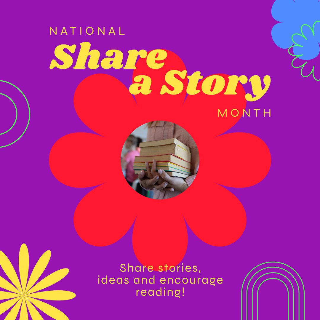 Bright and Vibrant Design Celebrating National Share a Story Month