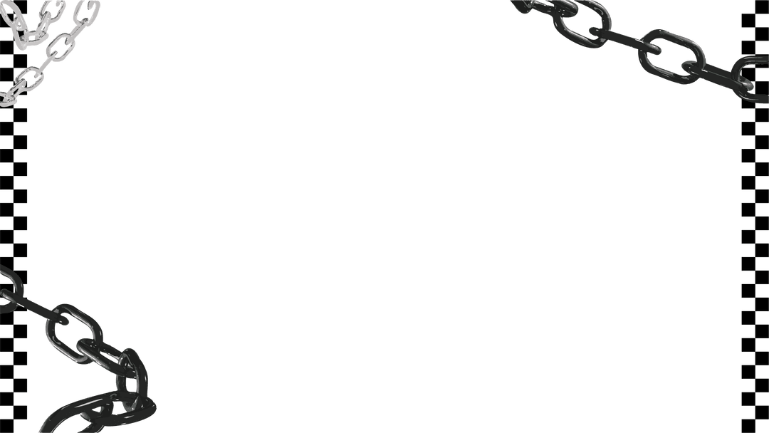 Industrial Chain Frame on Transparent Background Minimalist Design