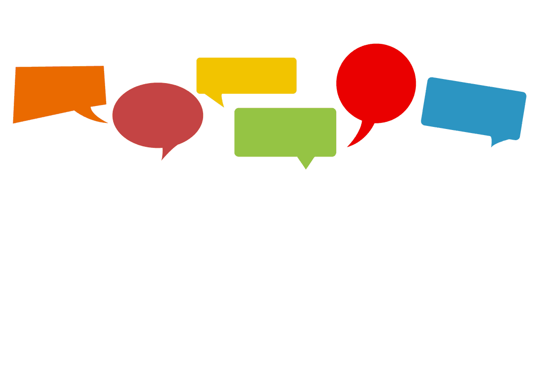 Colorful Speech Bubbles on Transparent Background for Communication