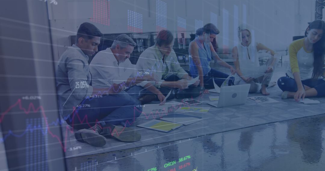 Team Collaboration in Data-Driven Financial Strategy Meeting