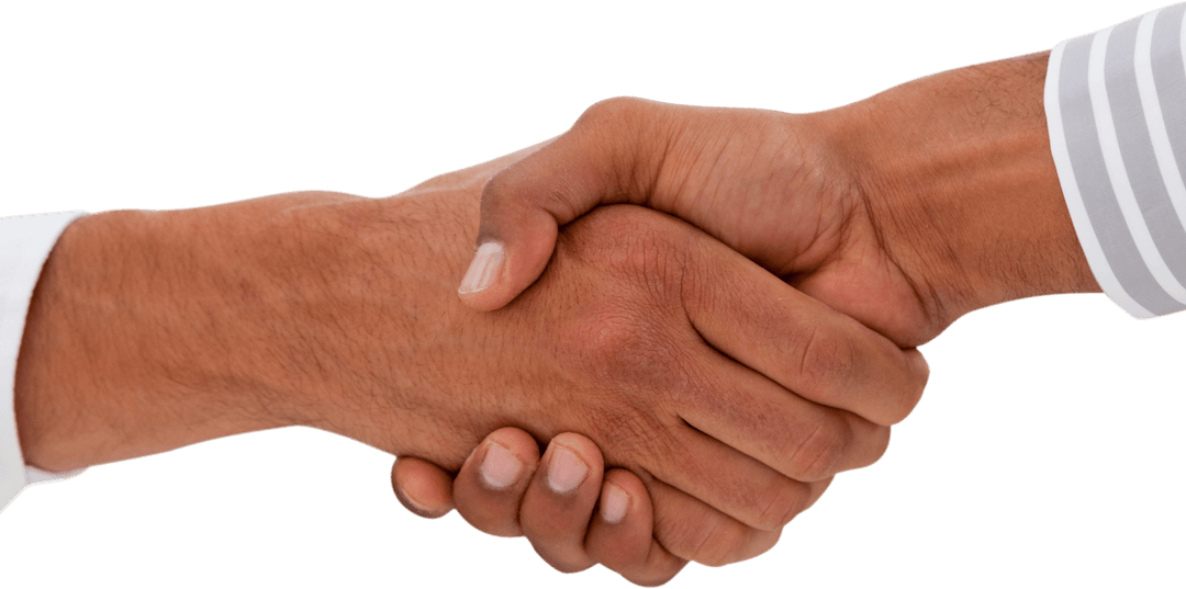 Transparent Handshake between Two Corporate Professionals