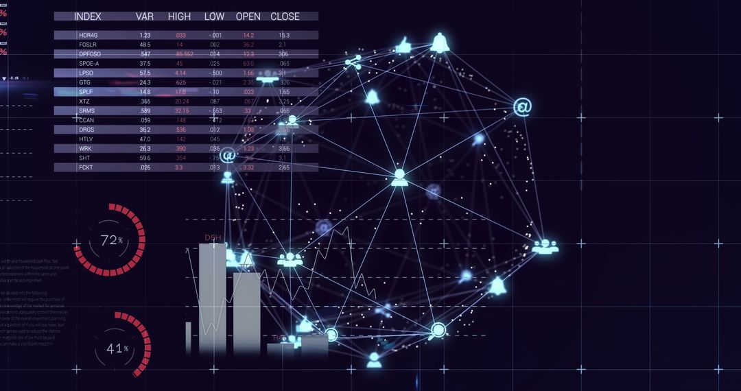 data analytics with digital network interface - Free Images, Stock Photos and Pictures on Pikwizard.com