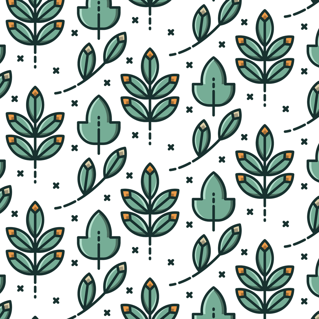 Transparent Background Green Leaves Vector Pattern - Download Free Stock Images Pikwizard.com