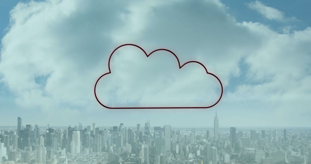 Cloud Computing Concept over Urban Skyline
