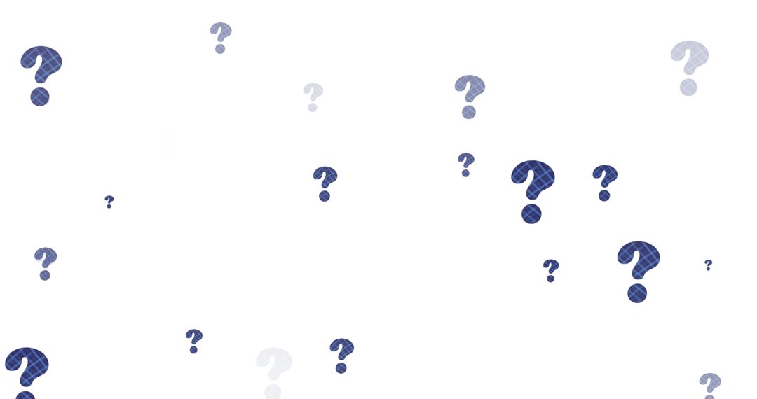 Blue Question Marks Pattern on White Background