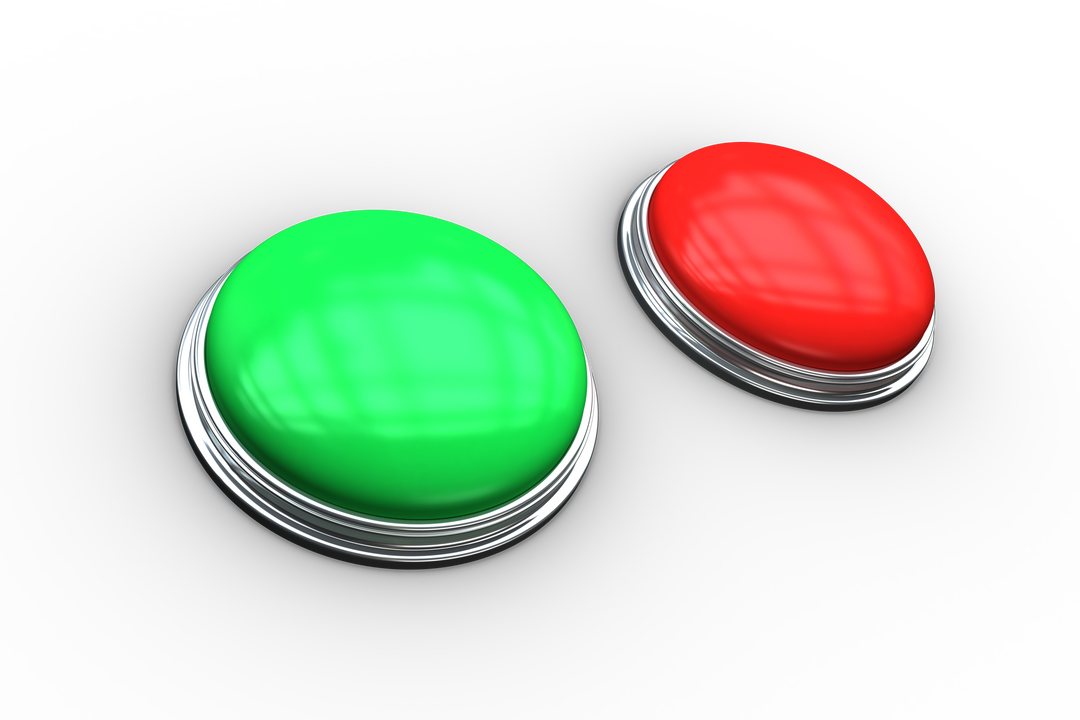 Transparent Red and Green Push Buttons Isolated on Black Background - Download Free Stock Images Pikwizard.com