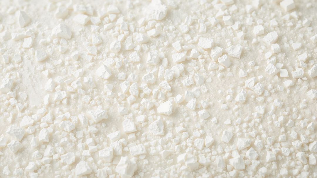 Scattered White Crystals on Smooth Surface