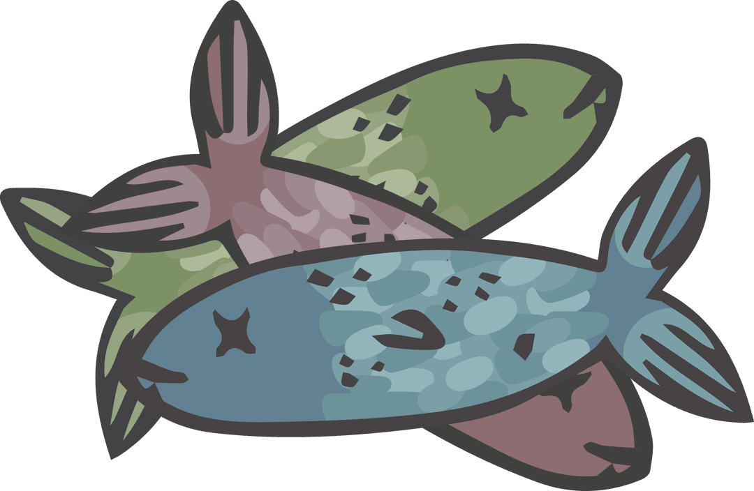 Colorful Fish with Transparent Background In Fishing Design