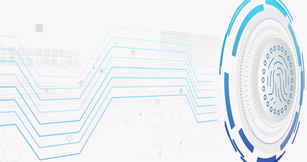 Futuristic Fingerprint Technology Interface Background