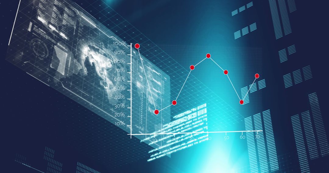 Financial Data Analytics with Digital Interface Background