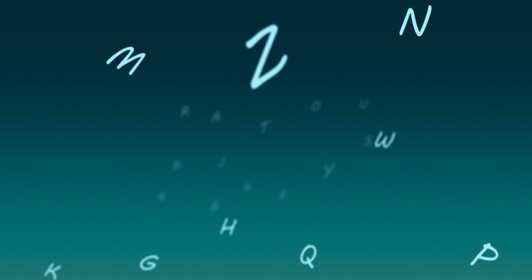 Floating Alphabets on Gradient Background for Educational Themes